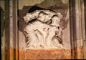Una escena galante, de la consola en el transepto de French School